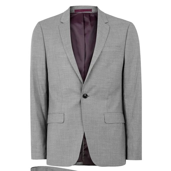 Topman SKINNY suit jacket in marl gray size 40R - Picture 5 of 8